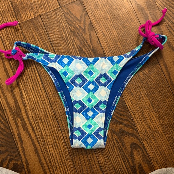 Hollister Other - Hollister Blue and Pink Cheeky Bikini Bottom